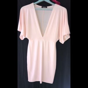 Light pink v neck dress